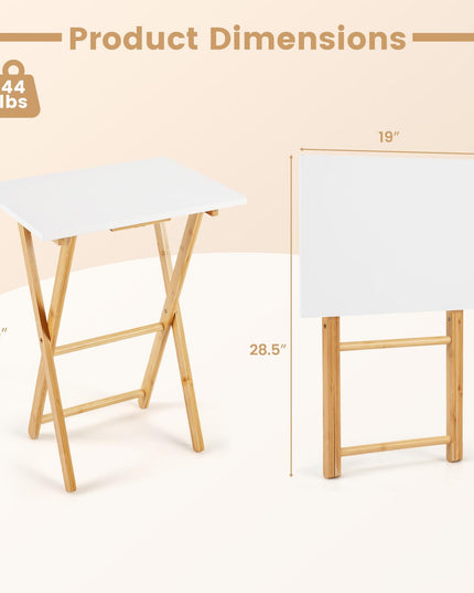 Giantex Folding TV Tray Table for Eating on Couch
