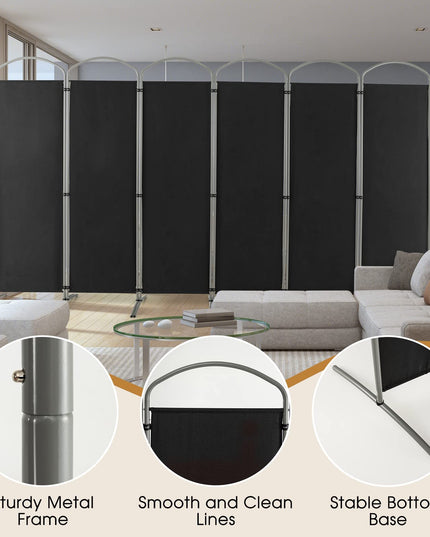 Giantex 6.2Ft Folding 6 Panel Room Divider for Home Office