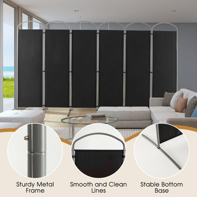 Giantex 6.2Ft Folding 6 Panel Room Divider for Home Office