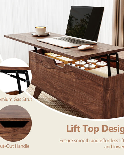 GIANTEX 35.5" Lift Top Coffee Table with Storage for Living Room