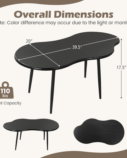 Giantex Cloud Coffee Table 39.5" Small Center Table
