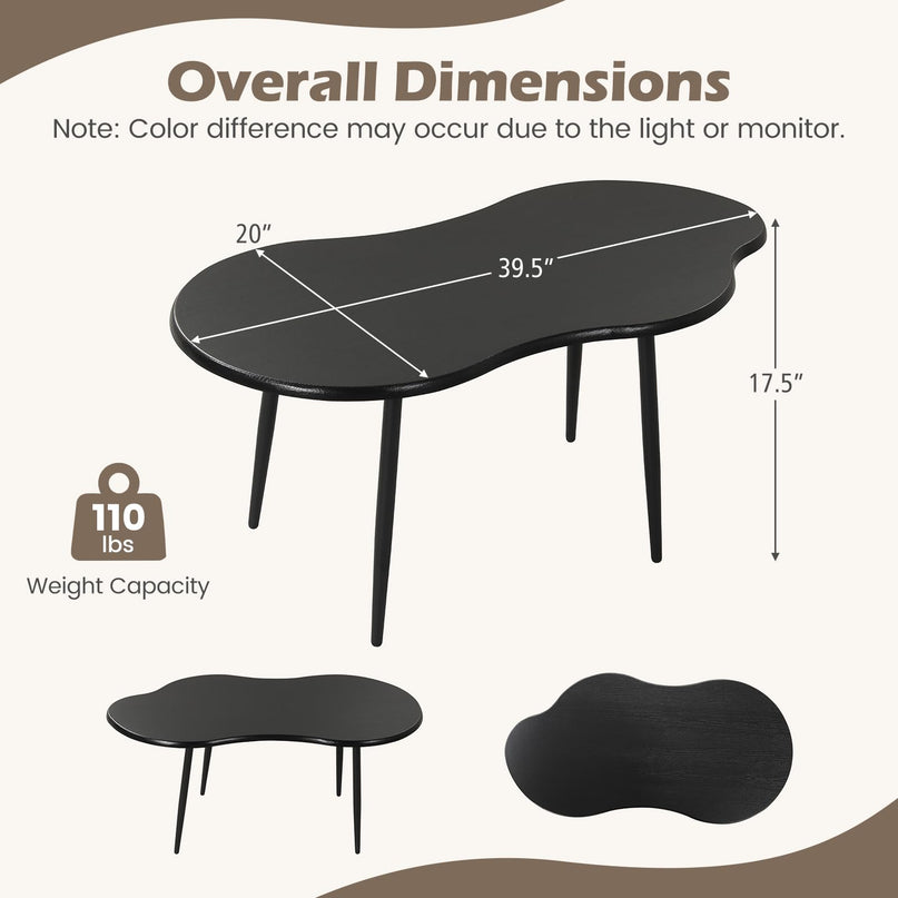 Giantex Cloud Coffee Table 39.5" Small Center Table