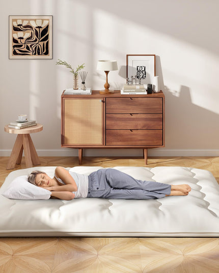 Giantex Japanese Floor Mattress, 4 Inch Futon Mattress with Washable Cover & Storage Bag
