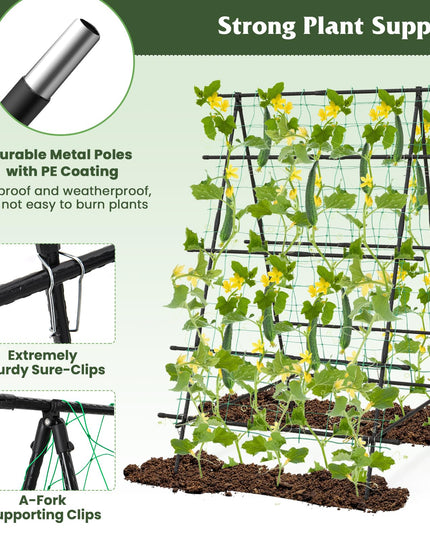 Giantex Cucumber Trellis, Trellis for Climbing Plants Outdoor