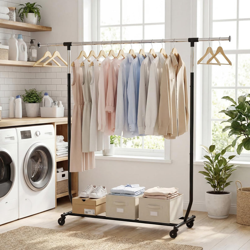 Giantex Heavy-Duty Rolling Clothing Rack for Hanging Clothes