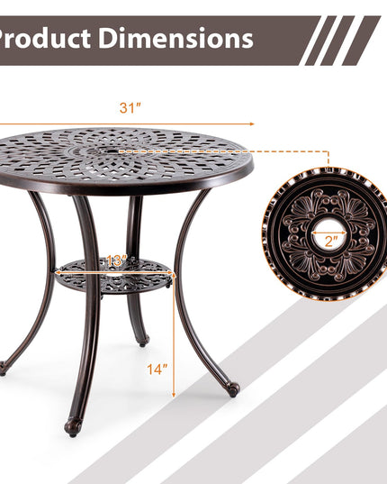 Giantex 31” Patio Bistro Table