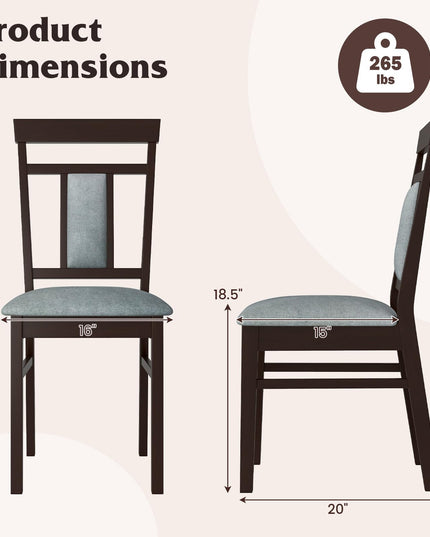 Giantex Wooden Dining Chairs Set for Dining Room Living Room