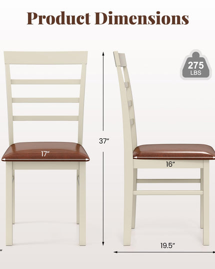 Giantex Wooden Dining Chairs Set for Dining Room Living Room