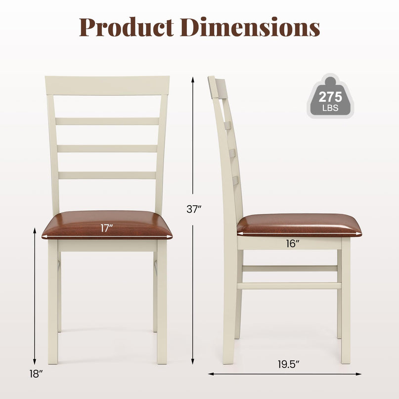 Giantex Wooden Dining Chairs Set for Dining Room Living Room