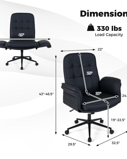 Giantex Criss Cross Chair with Armrests & Wheels for Bedroom