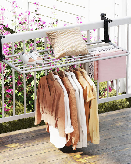 Giantex 37" L Aluminum Hanging Laundry Rack with Adjustable and Foldable Brackets