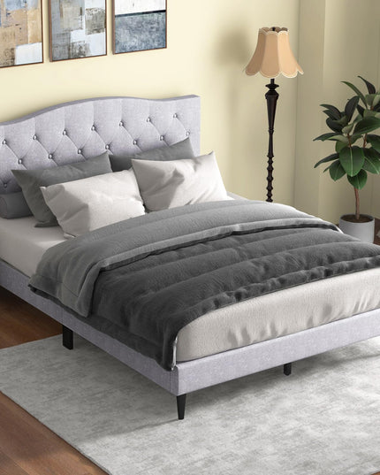 Giantex Queen Size Upholstered Platform Bed