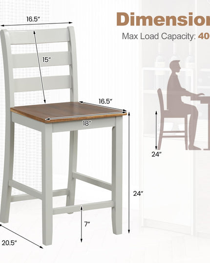 Giantex Counter Height Bar Stools Set
