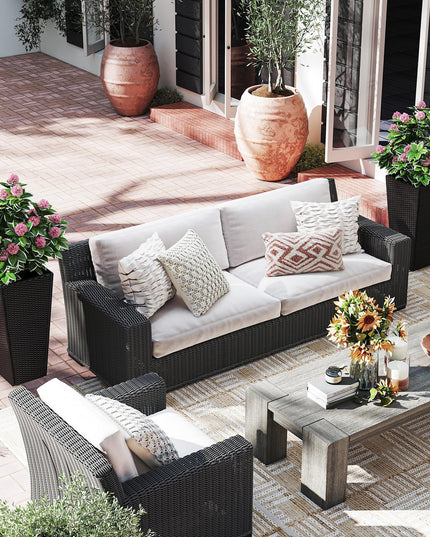 Giantex Set of 2 Outdoor Wicker Flower Pot