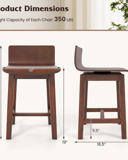 Giantex 19" Swivel Dining Chairs Set of 2/4
