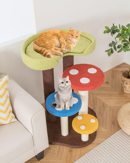 Giantex Cute Cat Tree - 37 Inches Mushroom Cat Tower