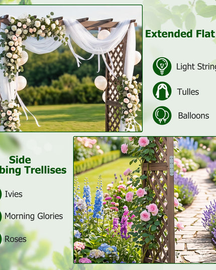 Giantex 216cm Garden Arch Trellis