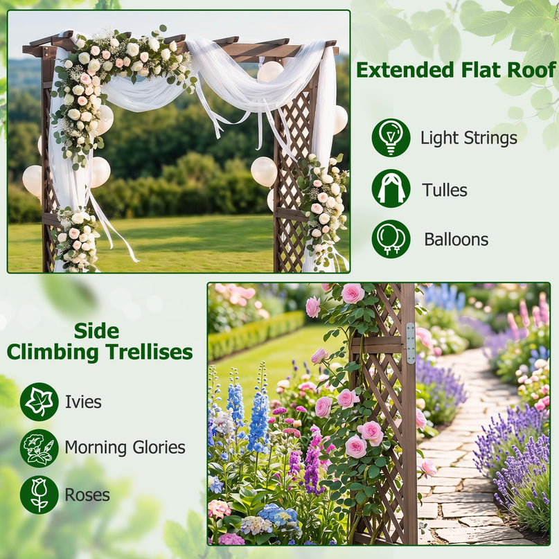 Giantex 216cm Garden Arch Trellis