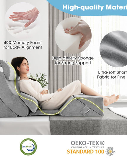 Giantex 7 PCS Orthopedic Bed Wedge Pillow Set