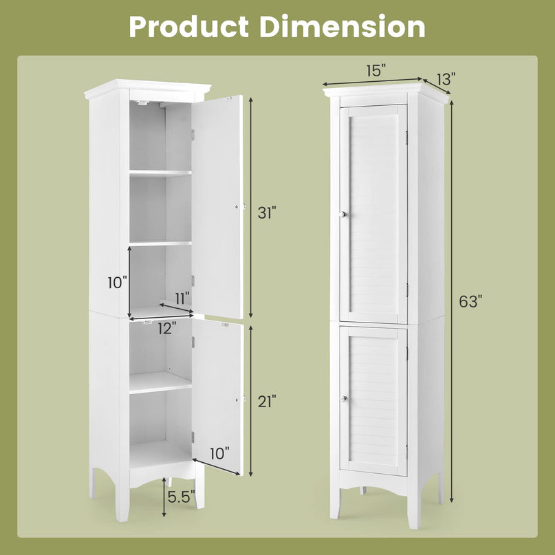 Giantex Bathroom Tall Storage Cabinet