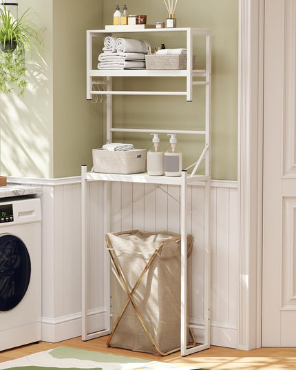 Giantex Étagère de Rangement 3 Niveaux au-dessus des Toilettes 162 cm de Haut Autoportante Gain de Place