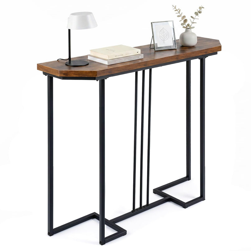 GIANTEX Modern Gold Console Table 44" Narrow Entryway Table