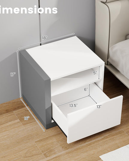 Giantex Modern Nightstand with Drawer