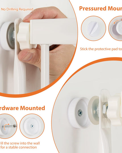 Giantex 59'' Extra Tall Pet Gate for Large Dogs & Cats | Adjustable 30.5''–41'' Wide Dog Gate