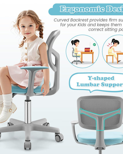 Giantex Adjustable Desk Chair with Auto Brake Casters for Kids