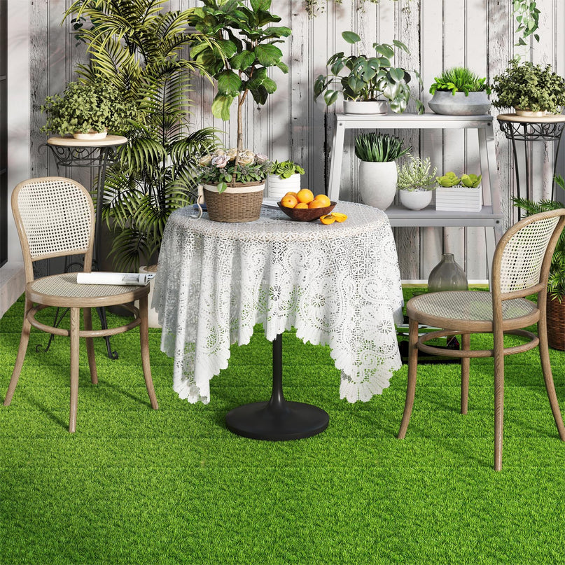 Giantex 30 Pack Interlocking Artificial Grass Tiles(12" x 12")