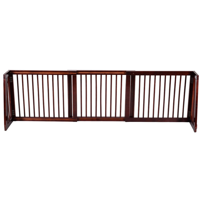 Adjustable Freestanding Pet Gate Step Over Fence - Giantex