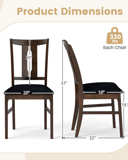 Giantex Fabric Upholstered Kitchen Chair w/Padded Seat for Home Restaurant