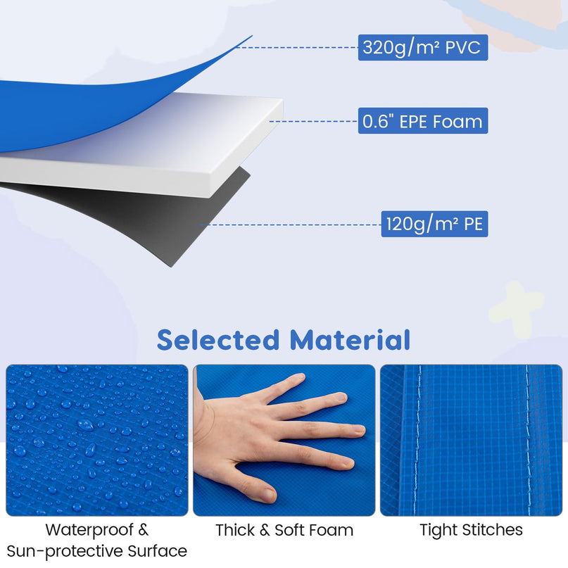 Giantex 14ft / 15ft / 16ft Trampoline Replacement Safety Pad With Opening Design