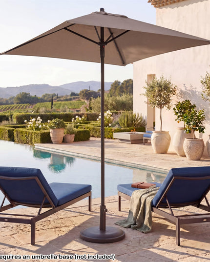 Giantex 5ft Square Patio Umbrella with Push Bottom Tilt