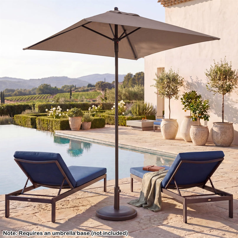 Giantex 5ft Square Patio Umbrella with Push Bottom Tilt