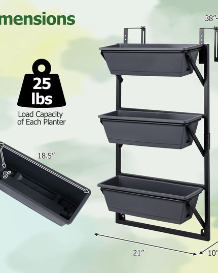 GIANTEX 3-Tier Hanging Planter Boxes (1/2)