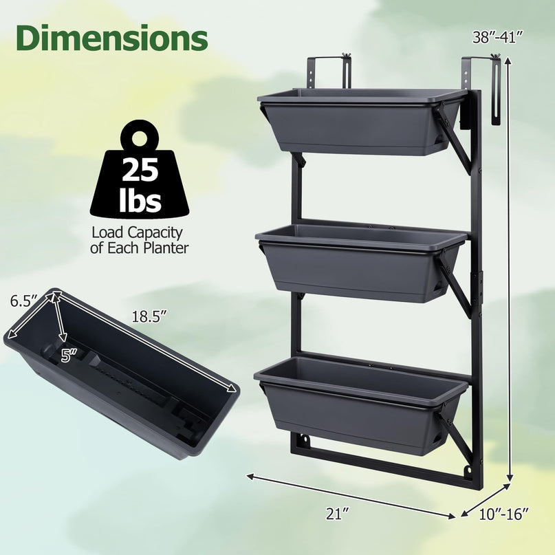 GIANTEX 3-Tier Hanging Planter Boxes (1/2)