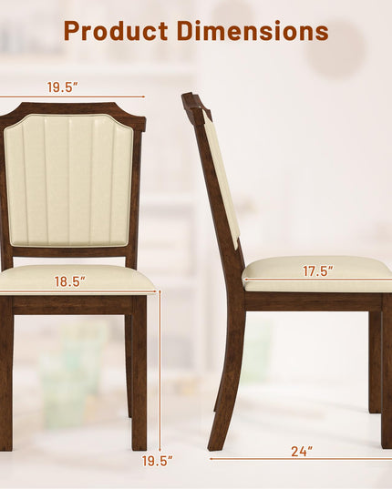 Giantex Upholstered Dining Chairs Set for Living Dining Room