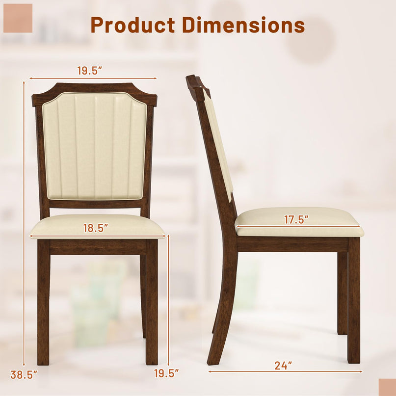 Giantex Upholstered Dining Chairs Set for Living Dining Room