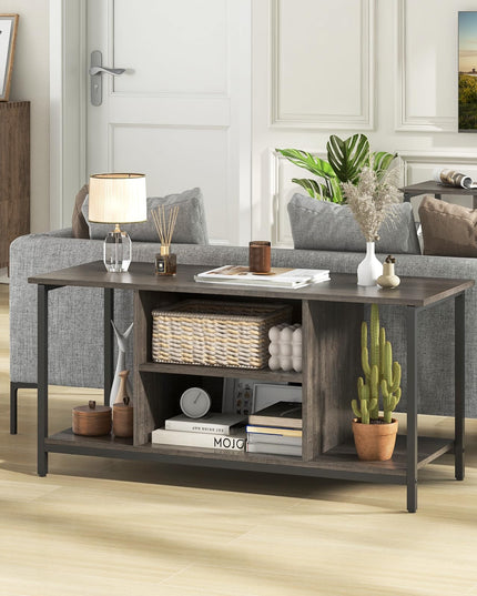 Giantex TV Stand for TV Up to 50” TVs, Entertainment Center with Charging Station, USB & Type C Ports