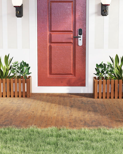 Giantex Slat Style Planter Box for Growing Vegetables Flowers Herbs
