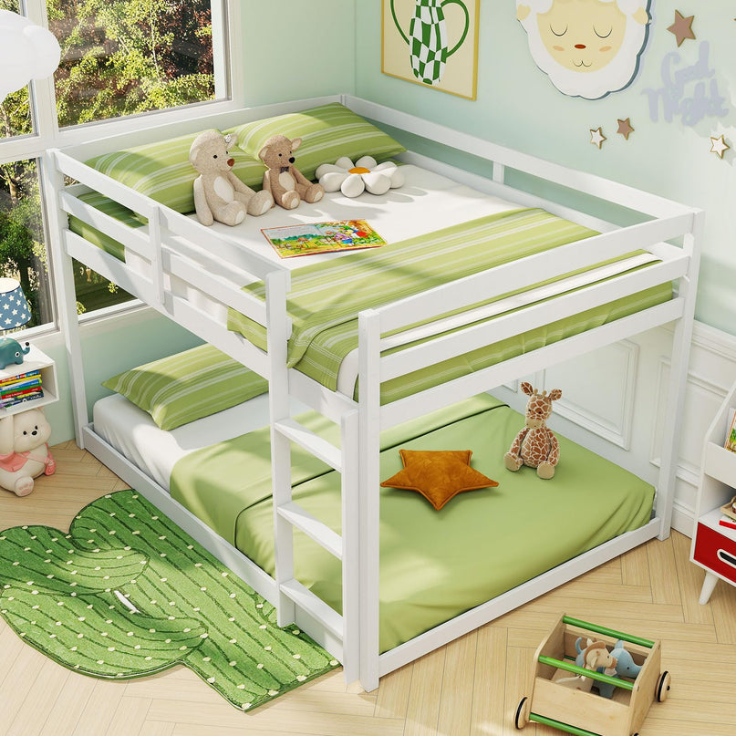Giantex Full Over Full Bunk Bed with Slats Support for Kids