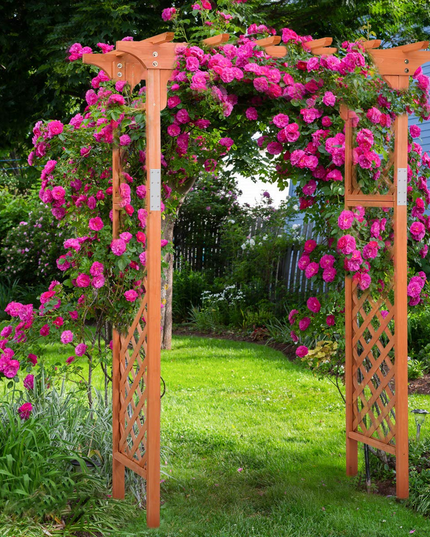 Giantex 88inch Wood Garden Arbor