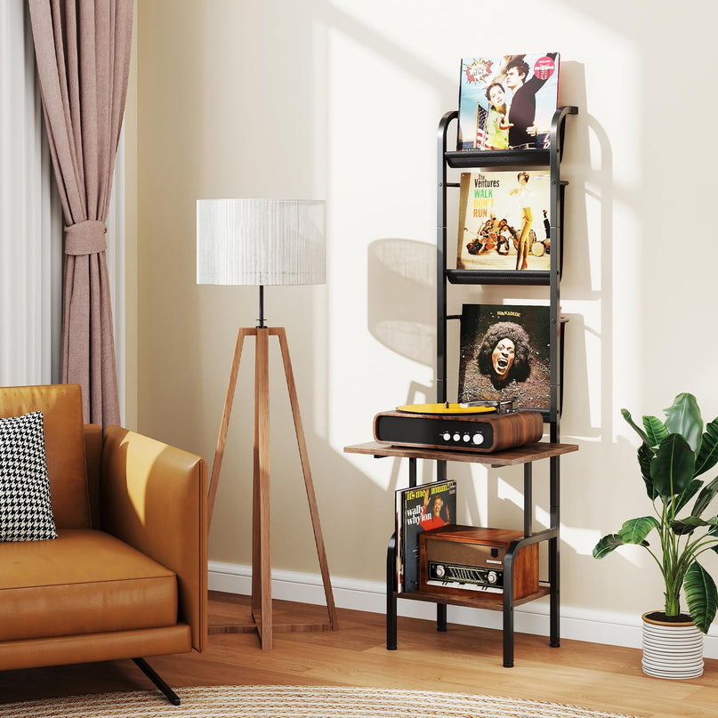 Giantex Record Player Stand with Vinyl Storage