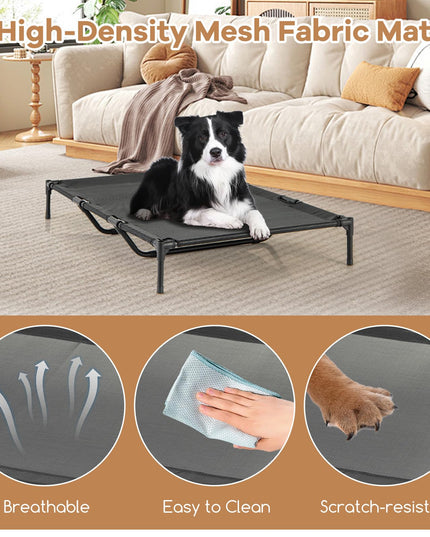 Giantex Dog House Outdoor Extra Large, Elevated Dog Bed with Weatherproof Canopy