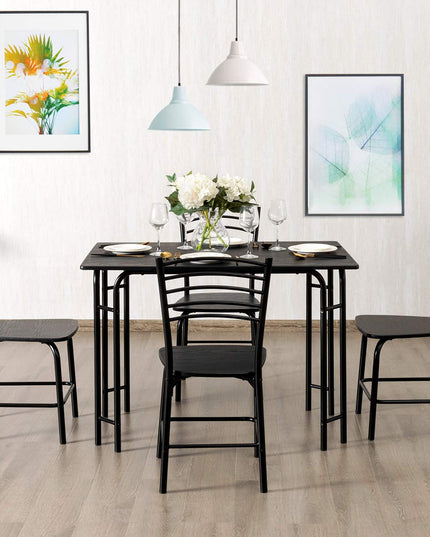 Giantex 5 PCS Dining Table Set 4 Person Modern Kitchen Table and 4 Chairs