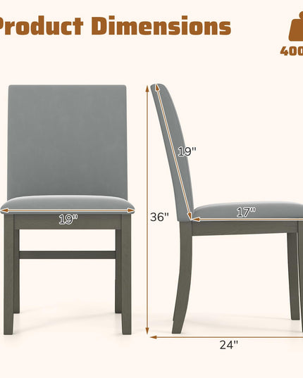 Giantex Upholstered Dining Chairs Set for Restaurant