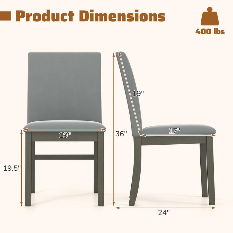 Giantex Upholstered Dining Chairs Set for Restaurant