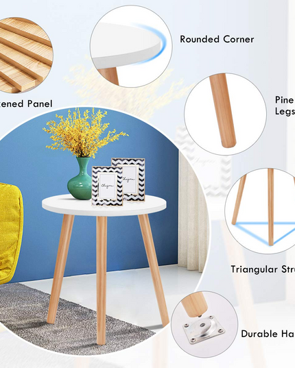 Giantex Round Coffee End Table
