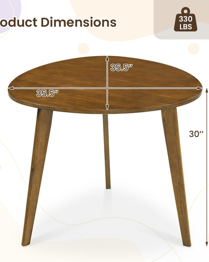 Table à manger ronde Giantex de 90 cm pour 4 personnes
